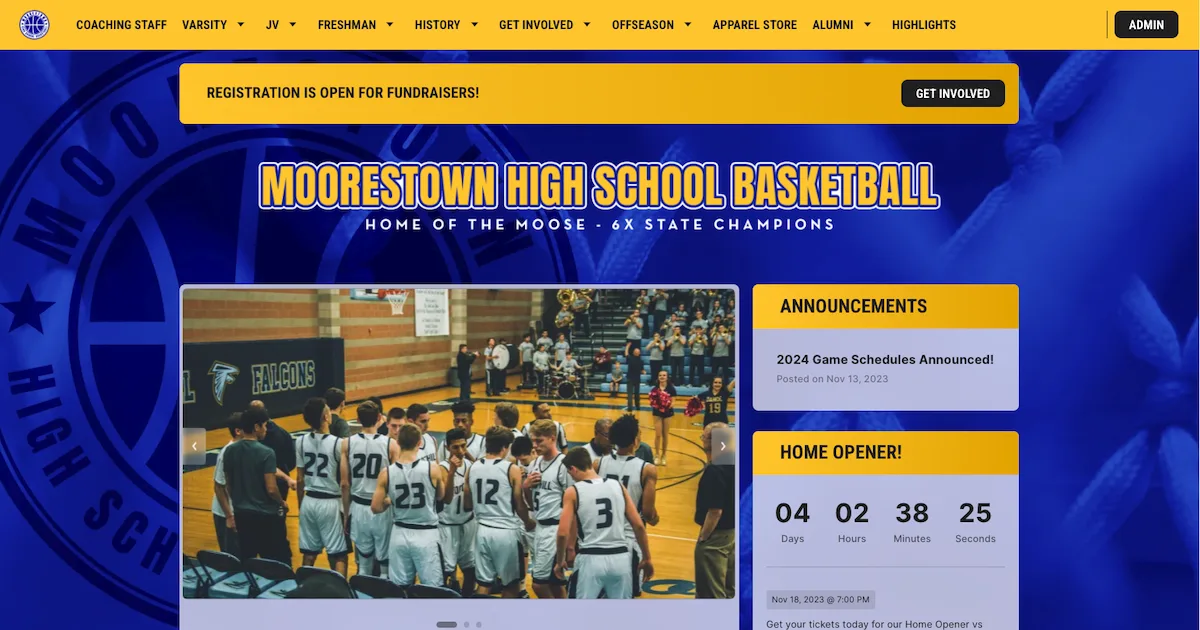 featured image for a blog post about building a high school sports website