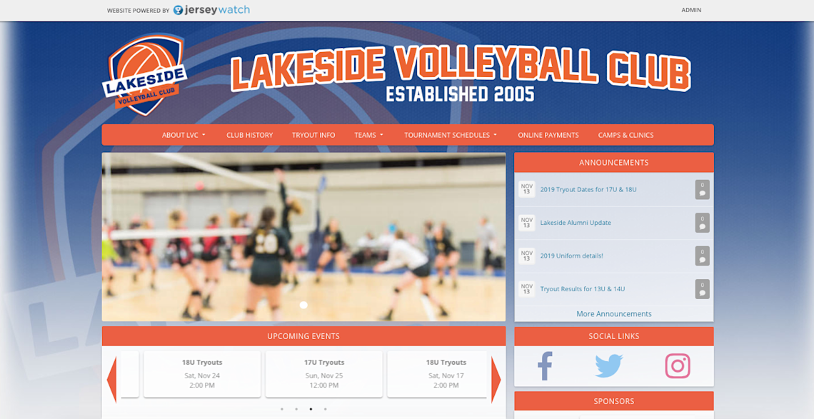How to build a club volleyball website Jersey Watch