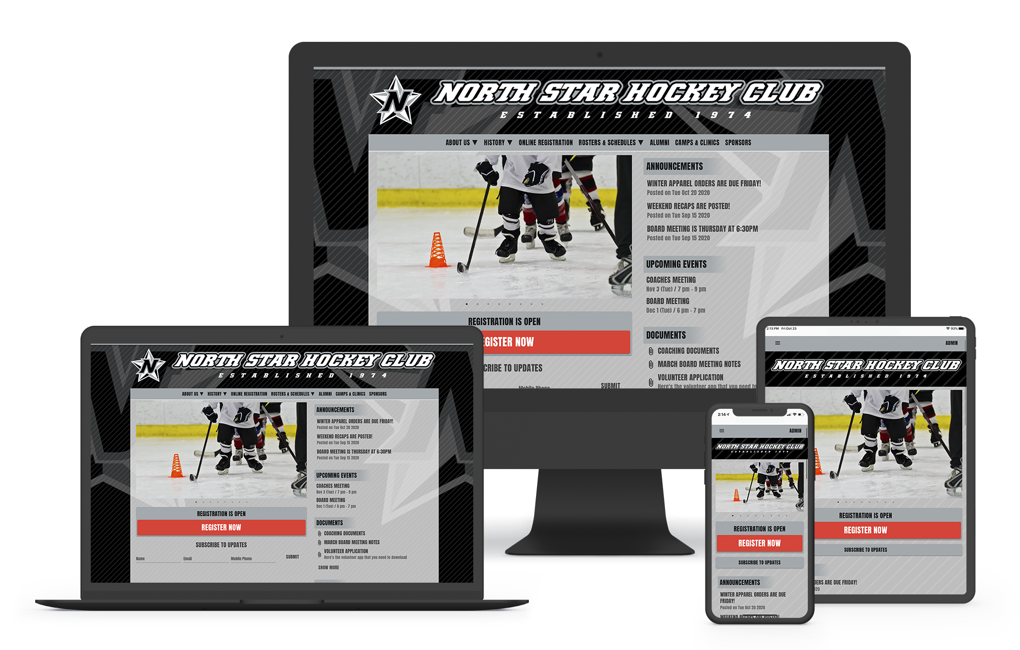 Hockey Website Builder & Club Management