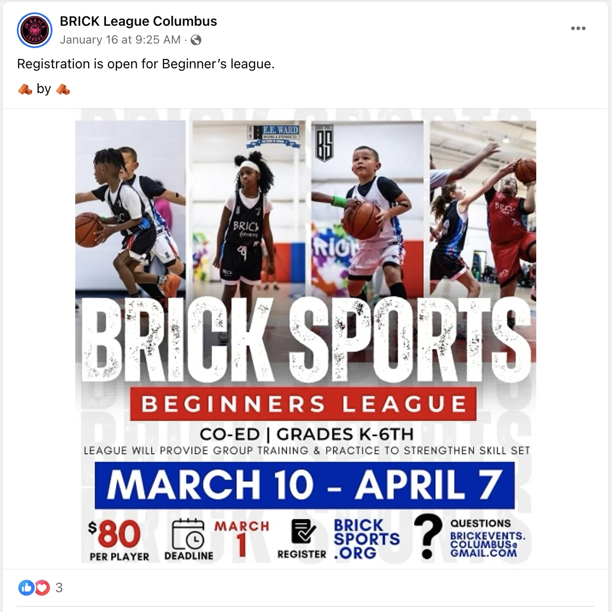 brick youth basketball league facebook content