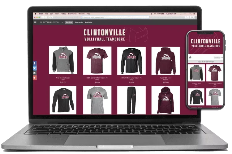 a volleyball online apparel store