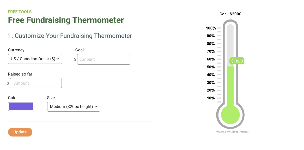 creating a fundraising thermometer