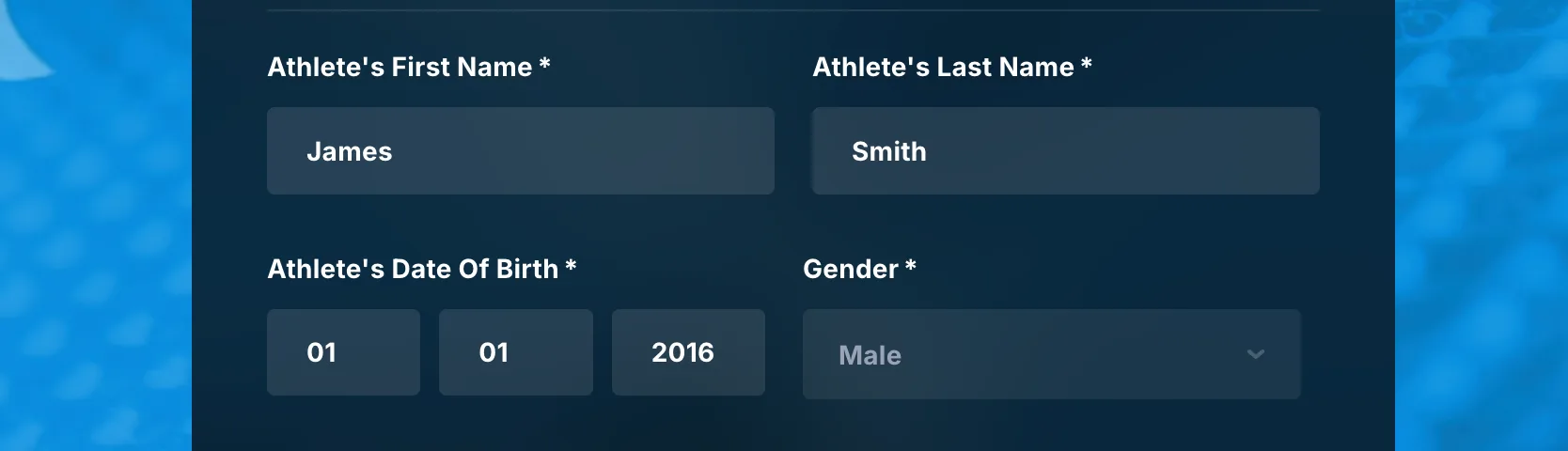 youth football player registration form