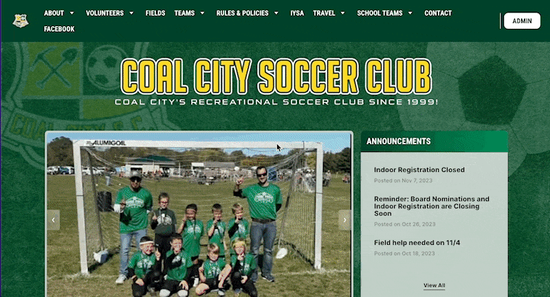coal city soccer club website