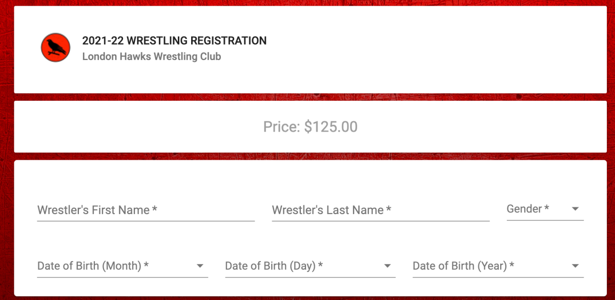wrestling registration software for club or high school wrestling