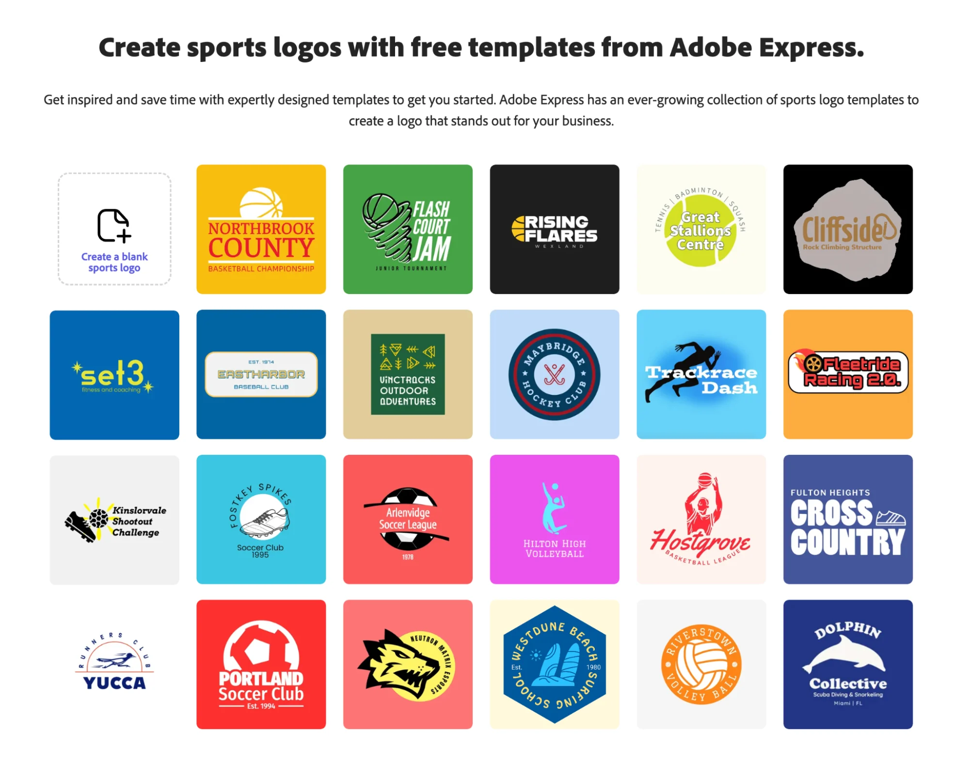 adobe express sports logo design