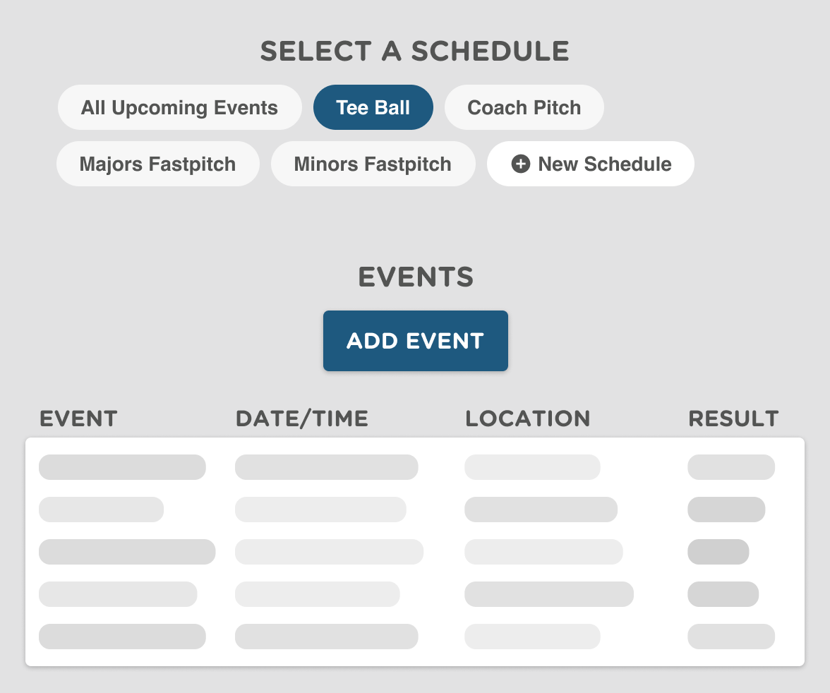 scheduling software for softball teams, clubs, and leagues