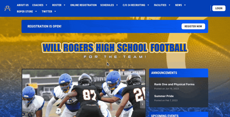 the best sports website for a high school football team