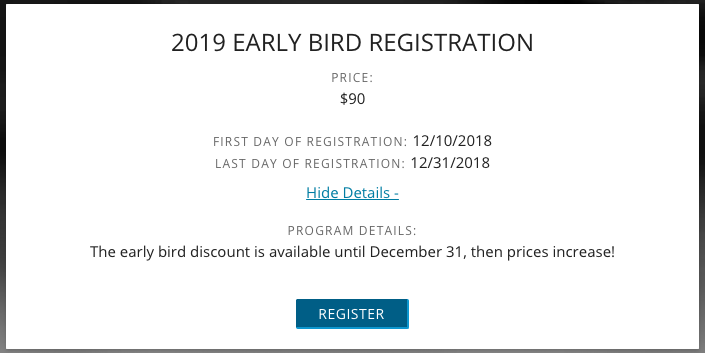 a registration discount for youth sports