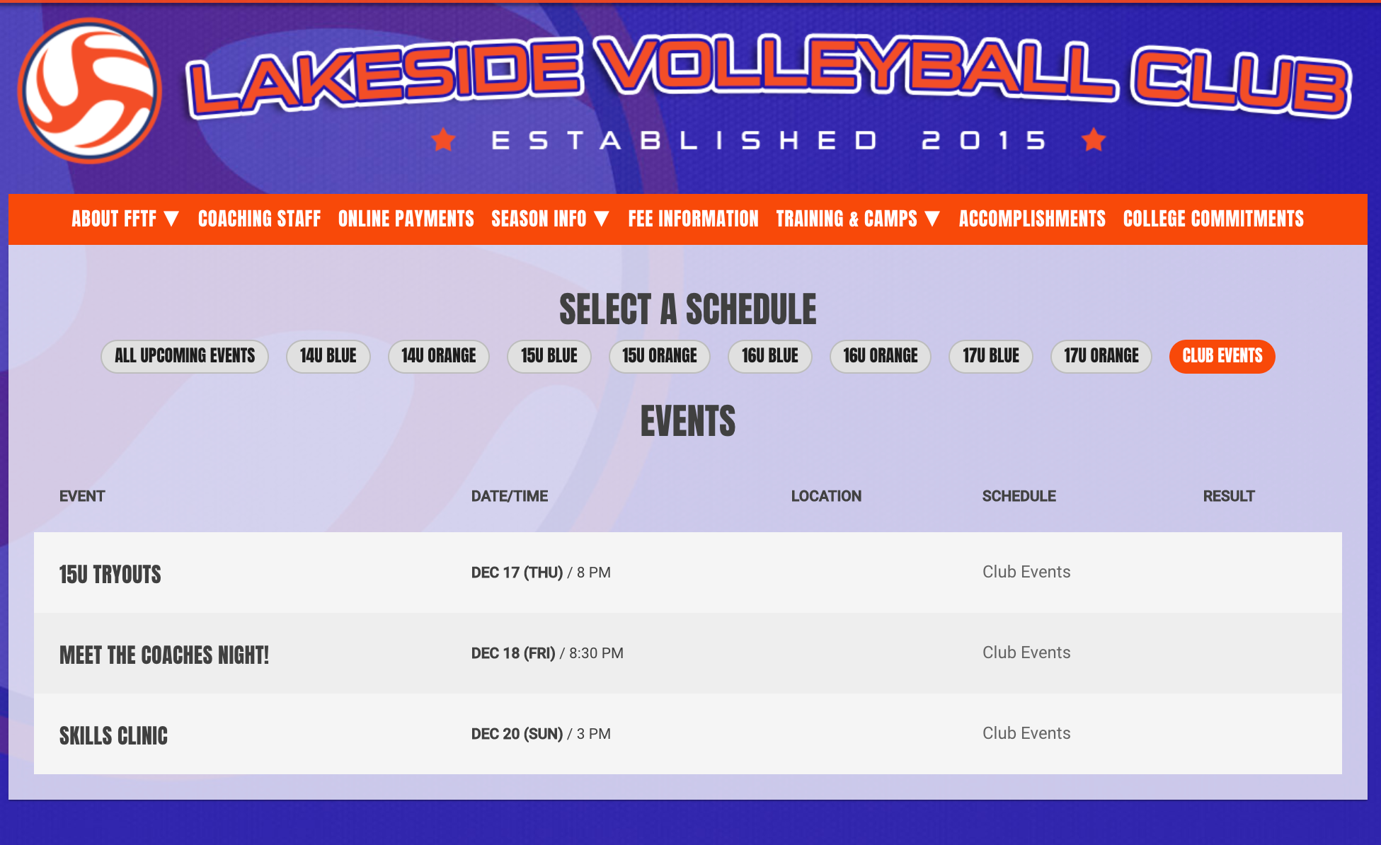 volleyball website template