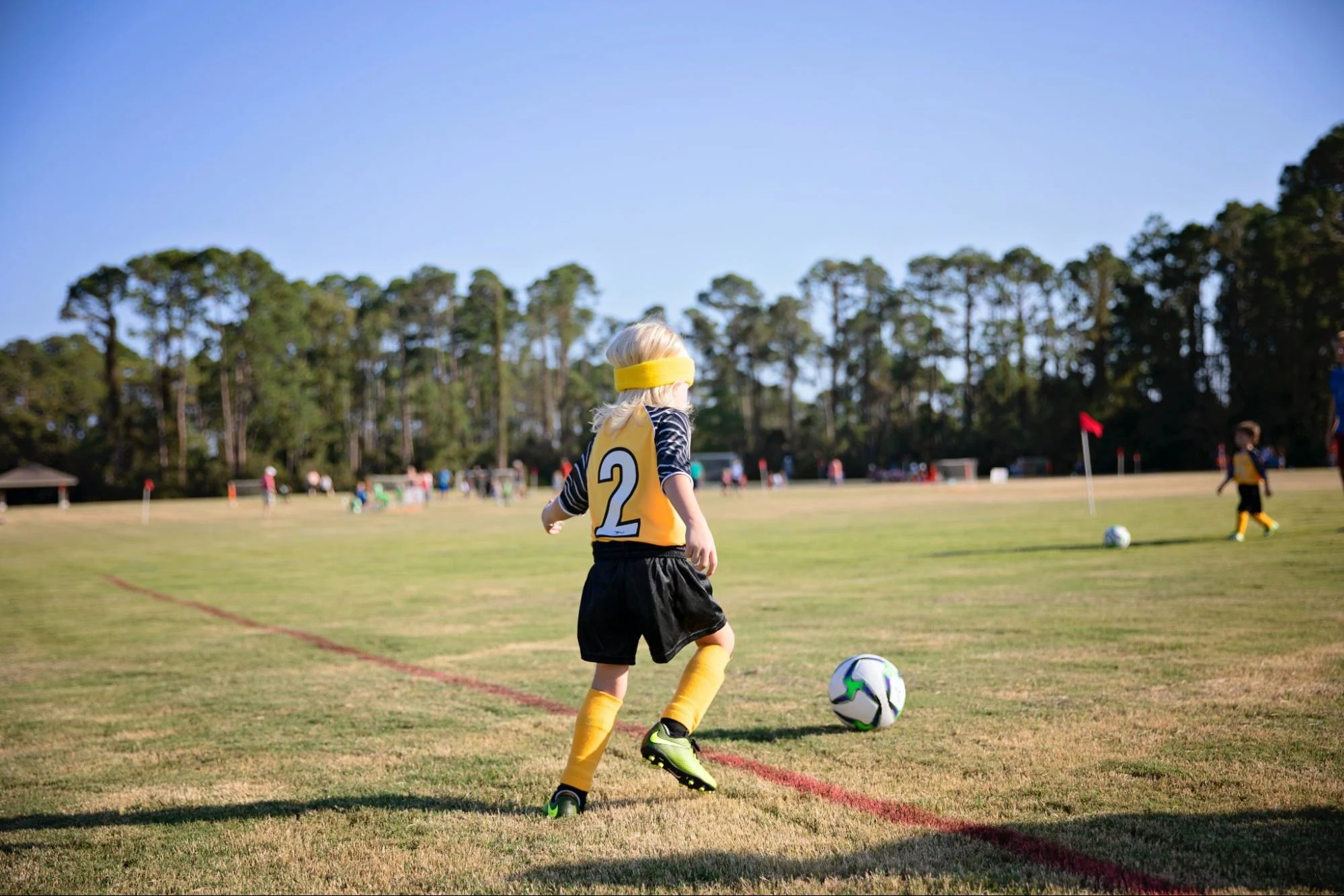 a youth soccer player on the field