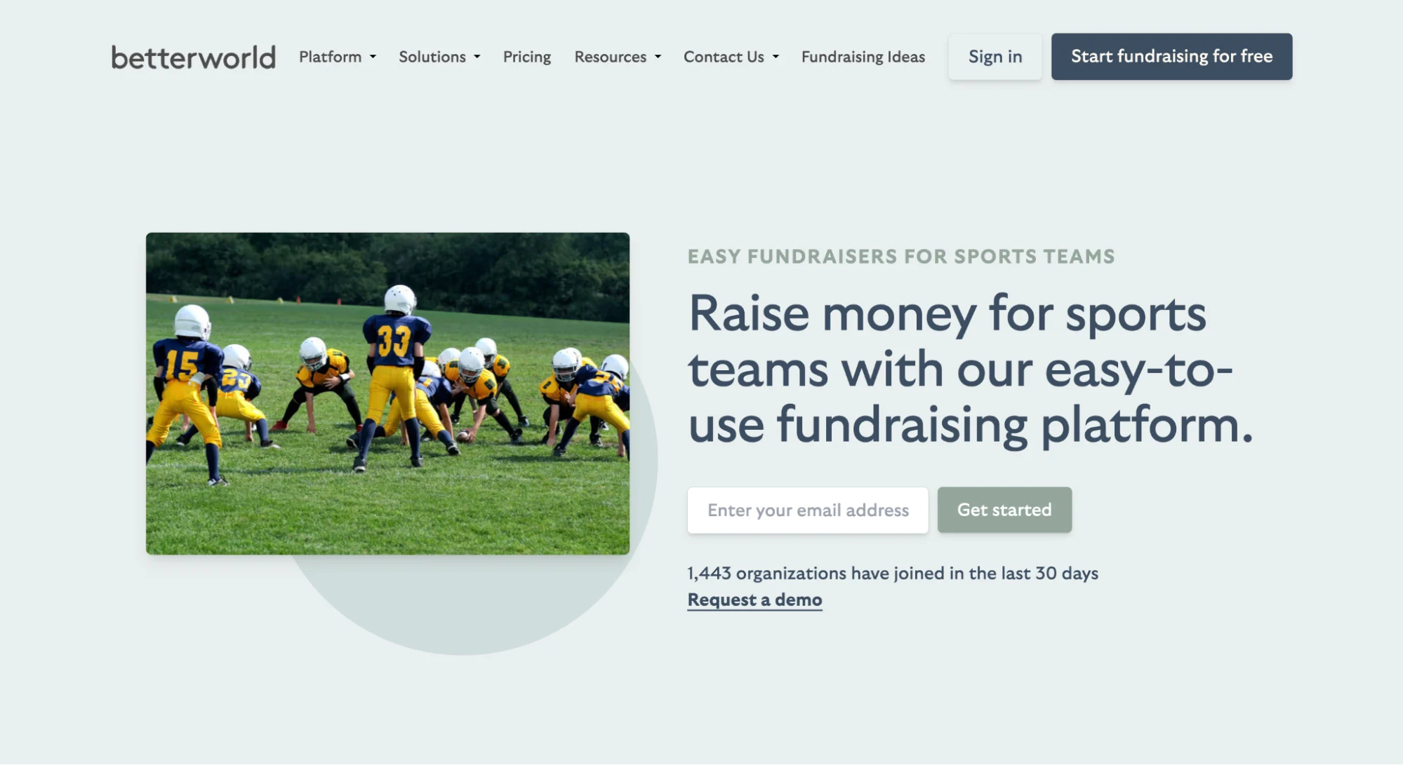 betterworld sports team fundraising