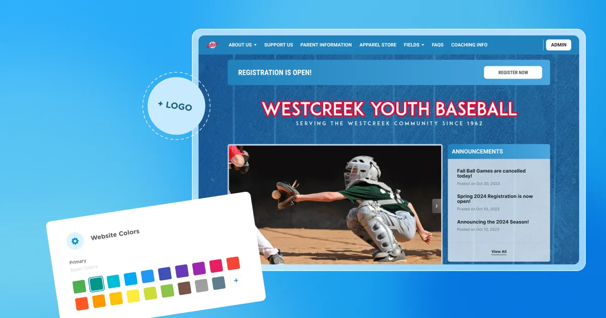 sports team website builders