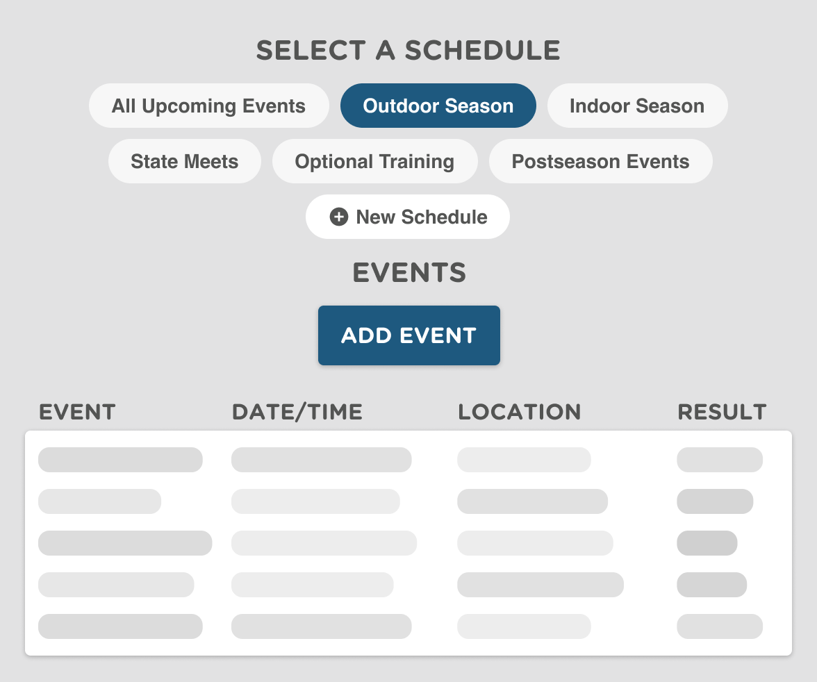 Track and Field Event Scheduling Software