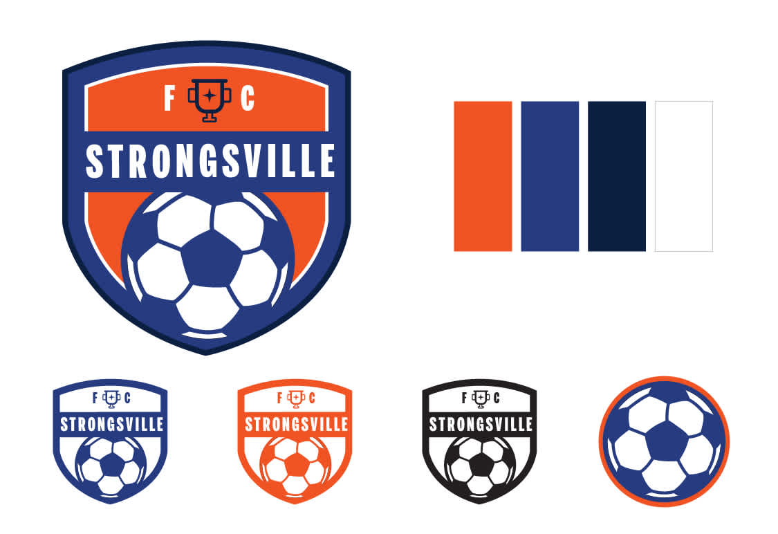 a logo and brand for a youth travel soccer club