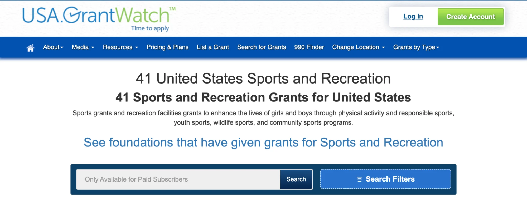 grants for high school sports