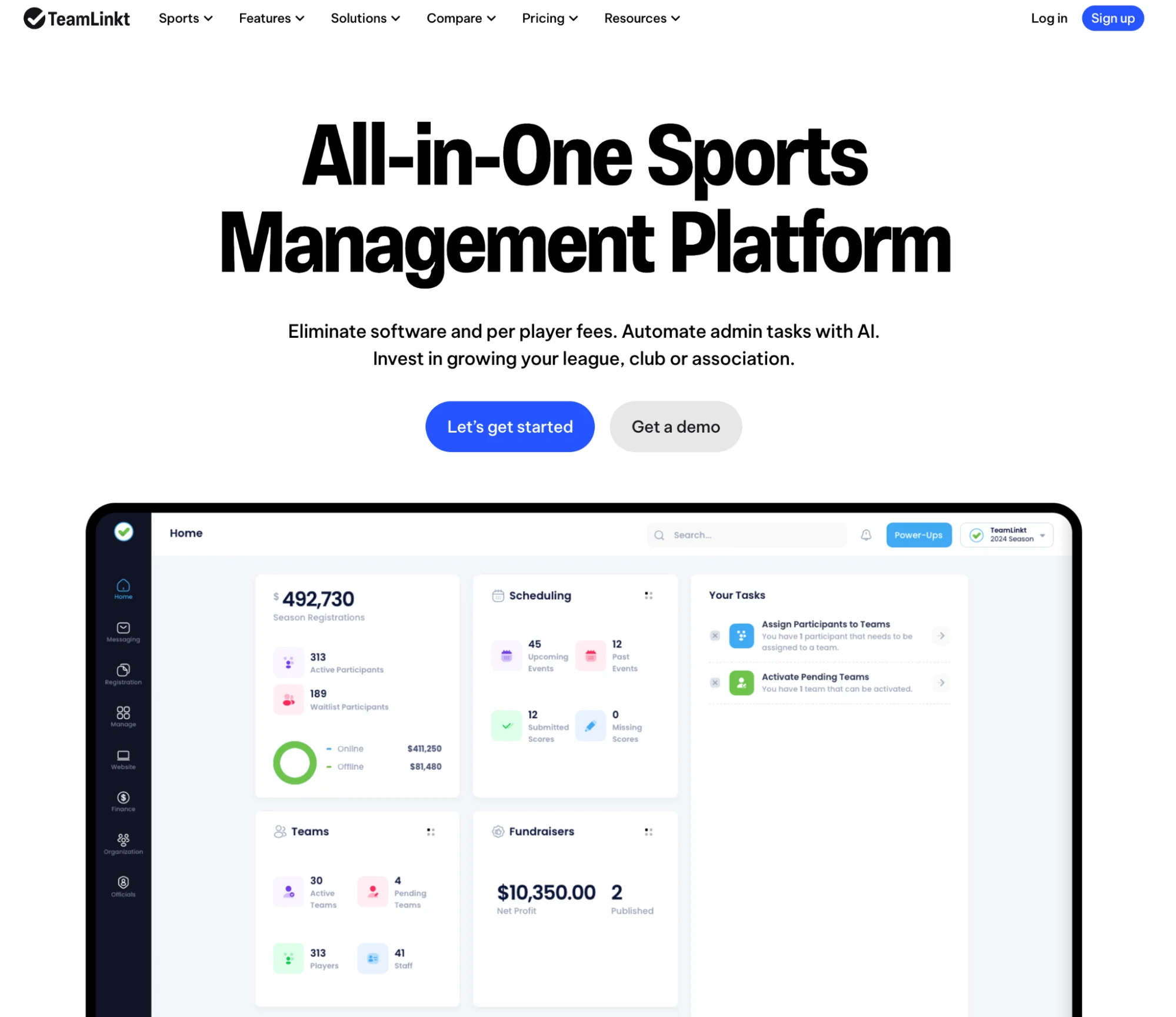 TeamLinkt homepage