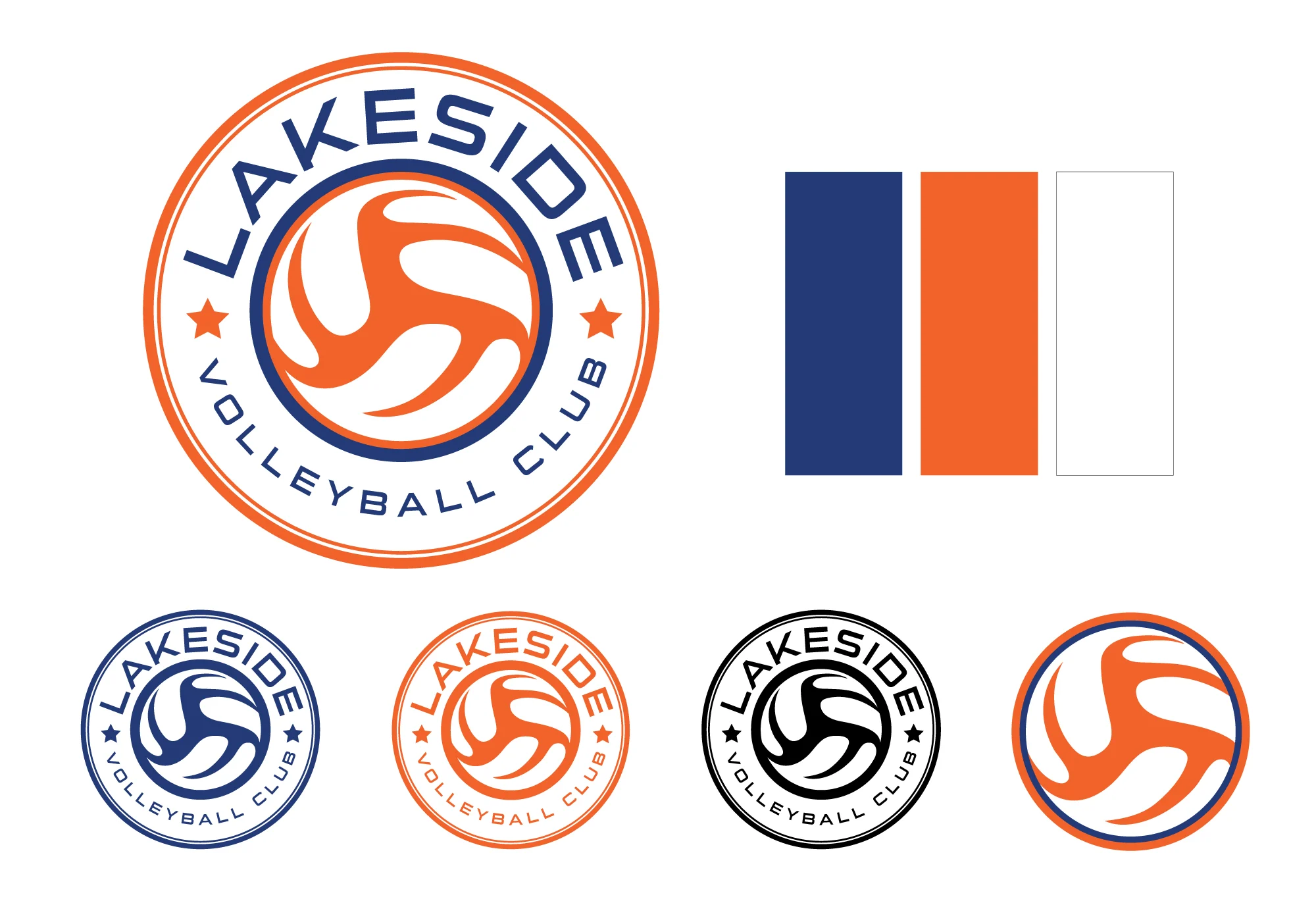 volleyball club logo brandboard