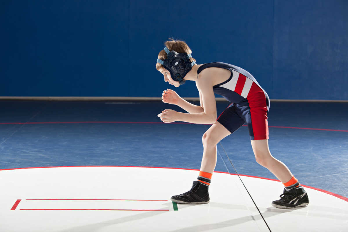 Youth Wrestling Stance