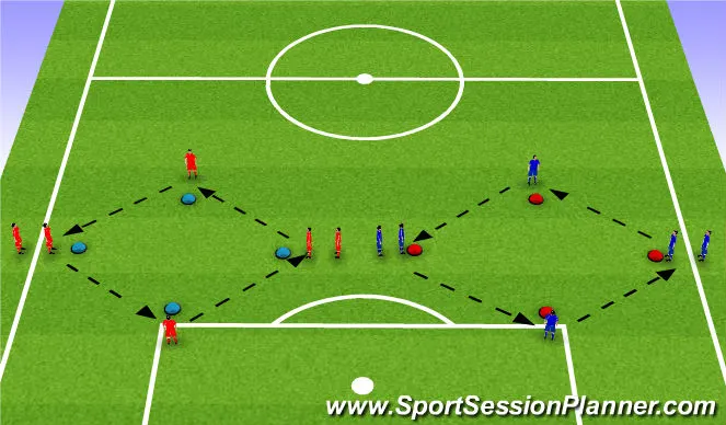 diamond passing soccer drill