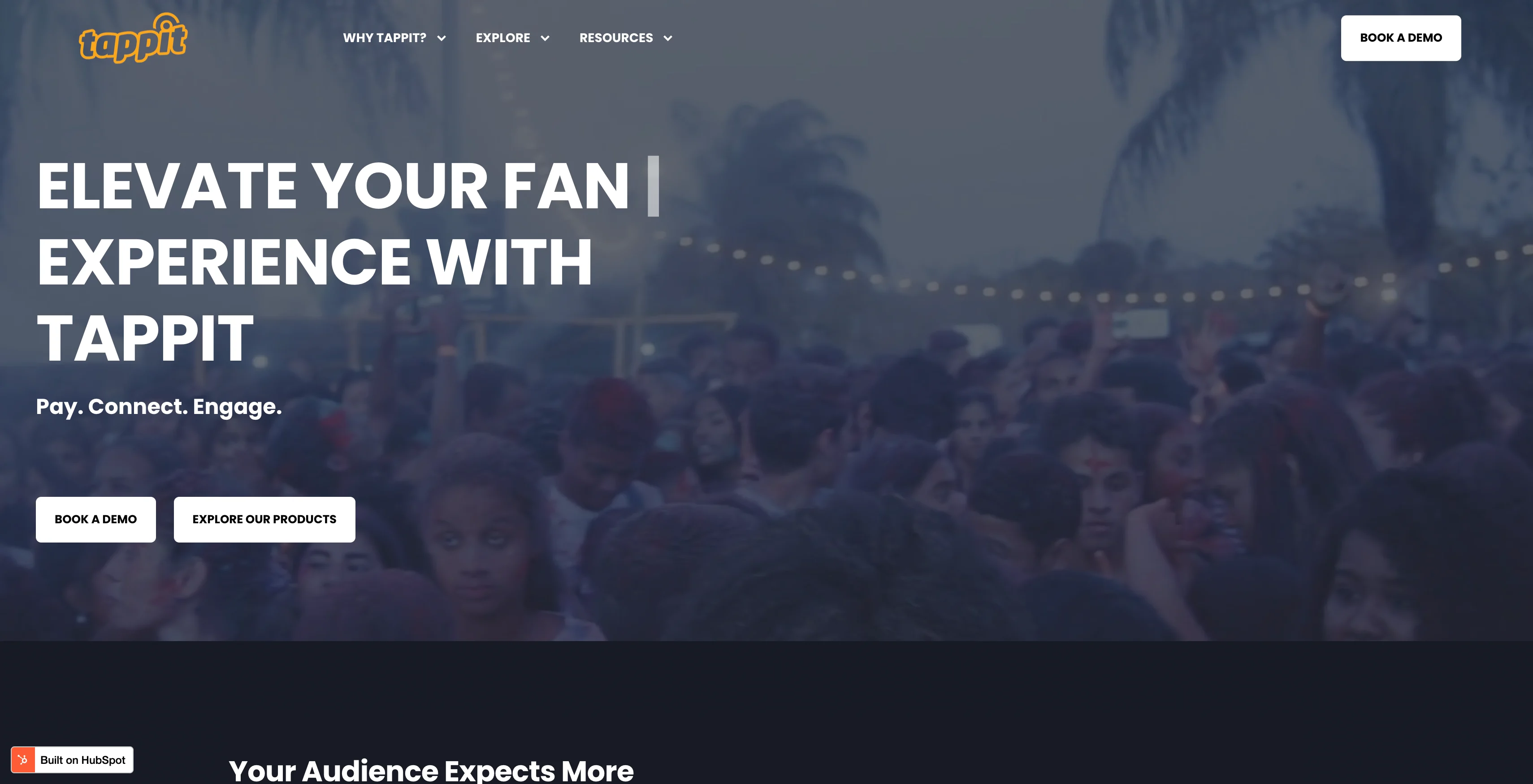Screenshot of Tappit website