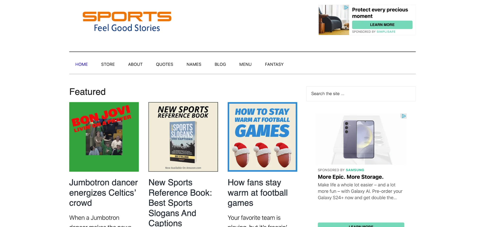 sports feel good stories blog
