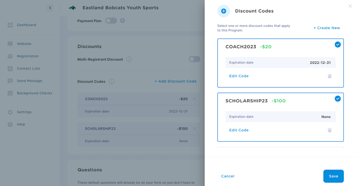 discount codes for youth sports registration featured image