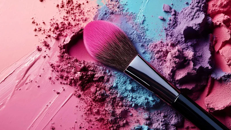 Cosmetics on a table