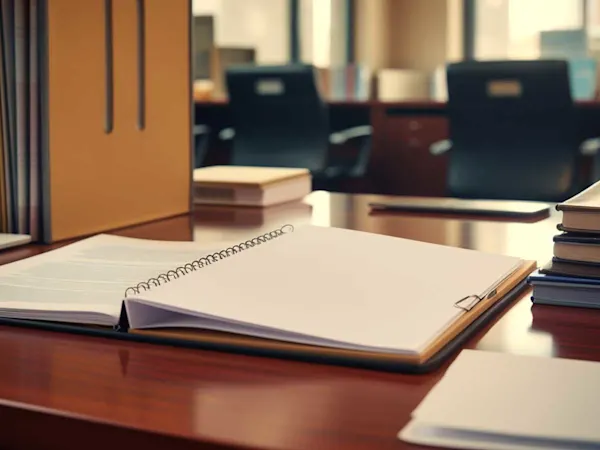 Report on an office desk