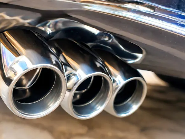 Chrome-plated car exhaust