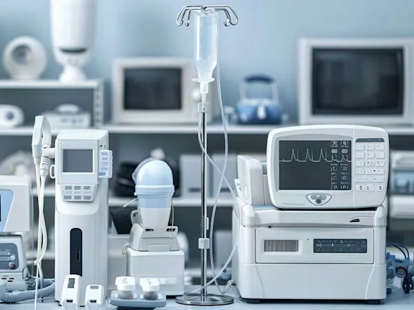 Medical devices on a table