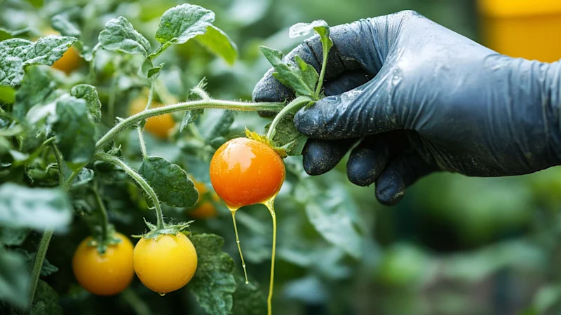 Tomatoes sprayed with famoxadone and indoxacarb