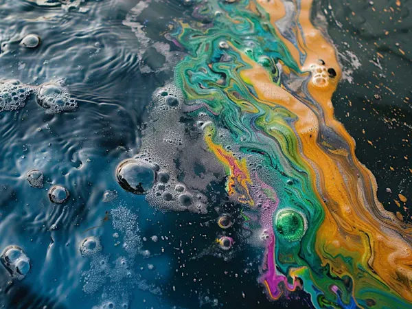 Chemical release on water