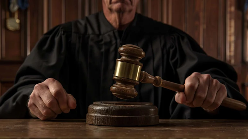 Judge holding a gavel