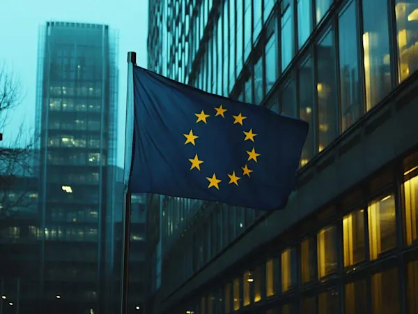 EU flag outside building