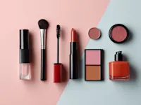 Cosmetics on a table