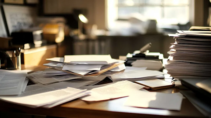 Messy paperwork