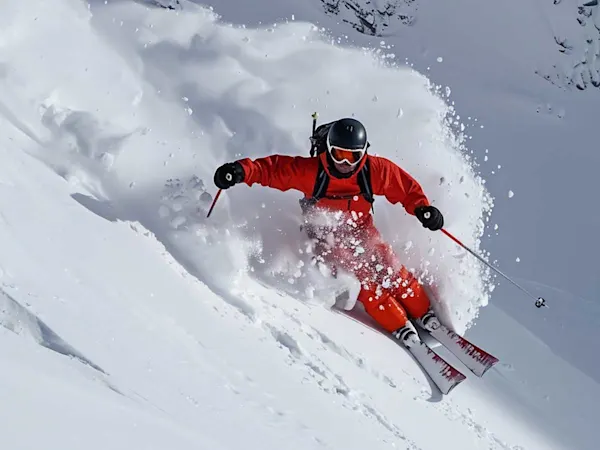 Man skiing on a slope