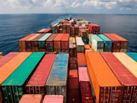 Shipping containers on ship