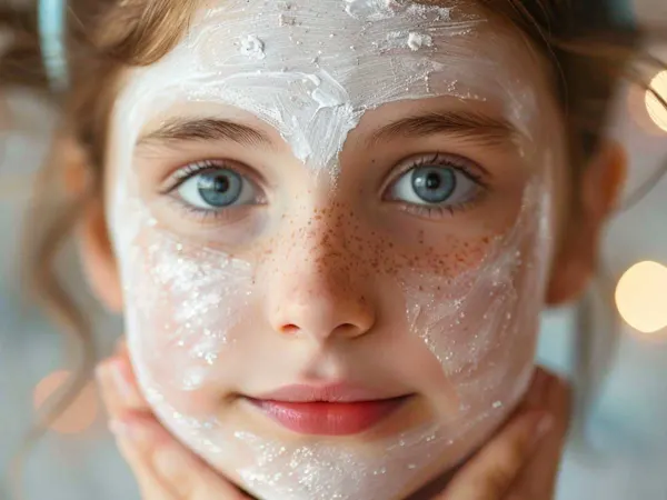 Child with cosmetics