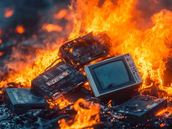 E-waste burning