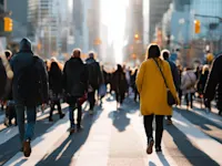People walking on street