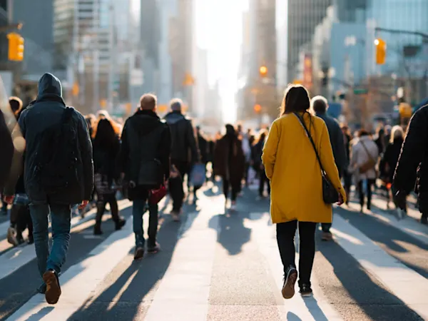 People walking on street