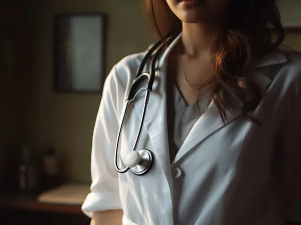 Stethoscope around a doctor's neck