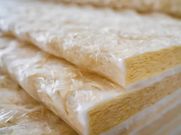 Stacks of insulation