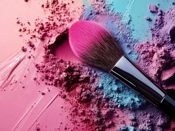 Cosmetics on a table