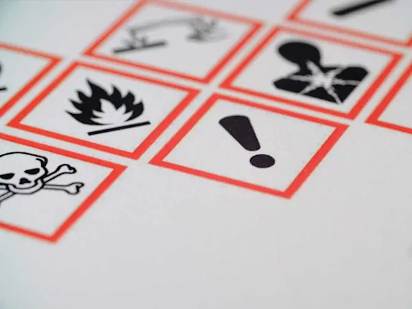 Chemical hazard labels 