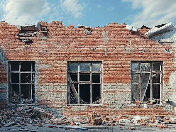 Demolished building