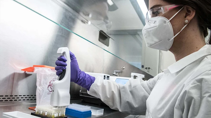 Female scientist working in a lab