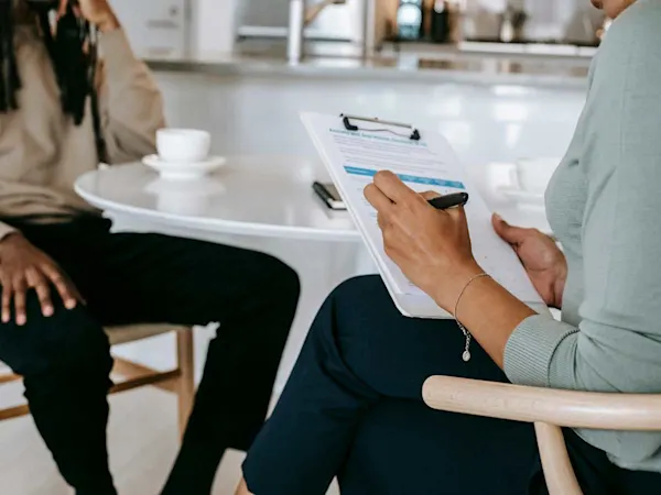 Experts giving a questionnaire